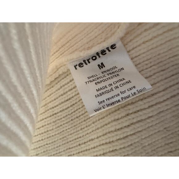 Retrofête  ivory cable knit DRESS TALA retro party size M - Picture 13 of 14